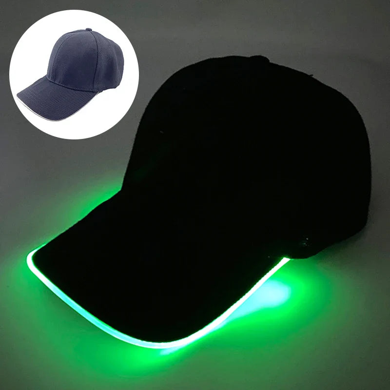 GlowPeak LED kasket – baseballkasket med LED-lys
