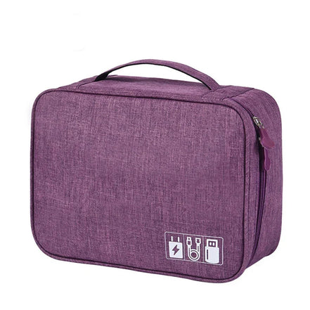 Cordiva Square organizer – kabeltaske med lynlås og ruminddeling