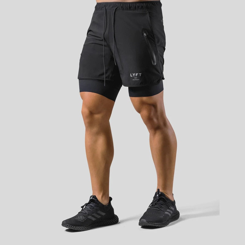 Axton 2-i-1 sportsshorts – let design med inderlag