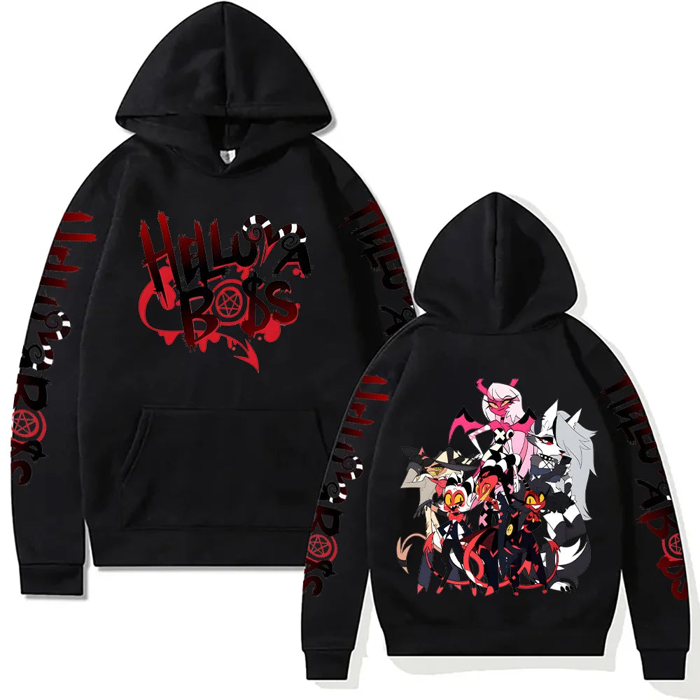Sorina hættetrøje – unisex sweatshirt med grafisk motiv