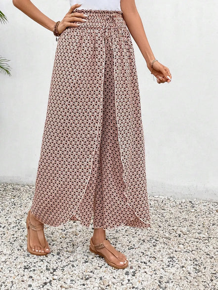 Paisoria dame culotte – vide bukser med paisley mønster og elastisk talje