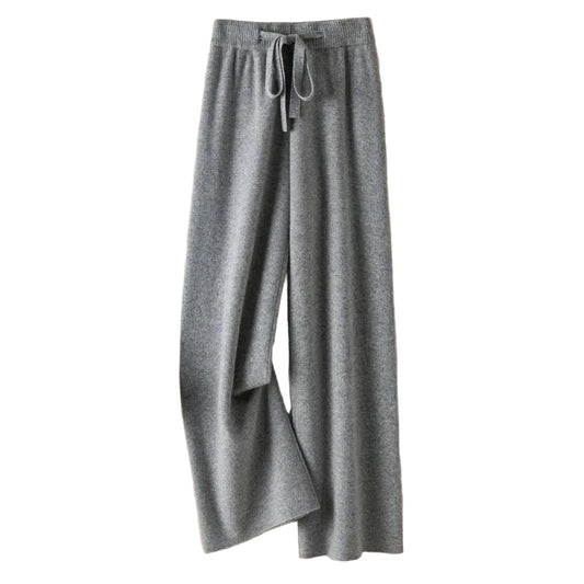 Varme strikkede bukser med høj talje – Blød komfort til hverdag og fritid