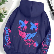 Smiley hættetrøje – unisex hoodie i afslappet pasform