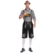 Dvojdielny tirolský kostým pre mužov s košeľou a nohavicami na Oktoberfest – Tervano