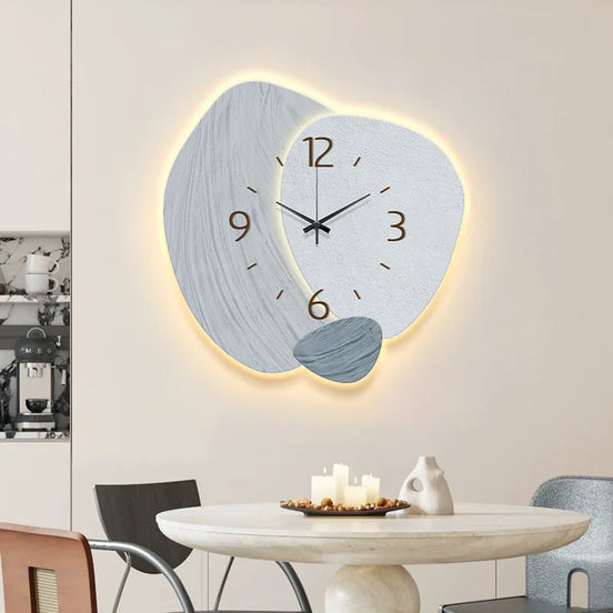Veliora eliptické nástěnné hodiny – 30 nebo 40 cm se svítícími ručičkami