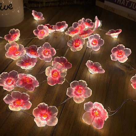 LED světelný řetěz s květinovým designem na baterie - Floravyn