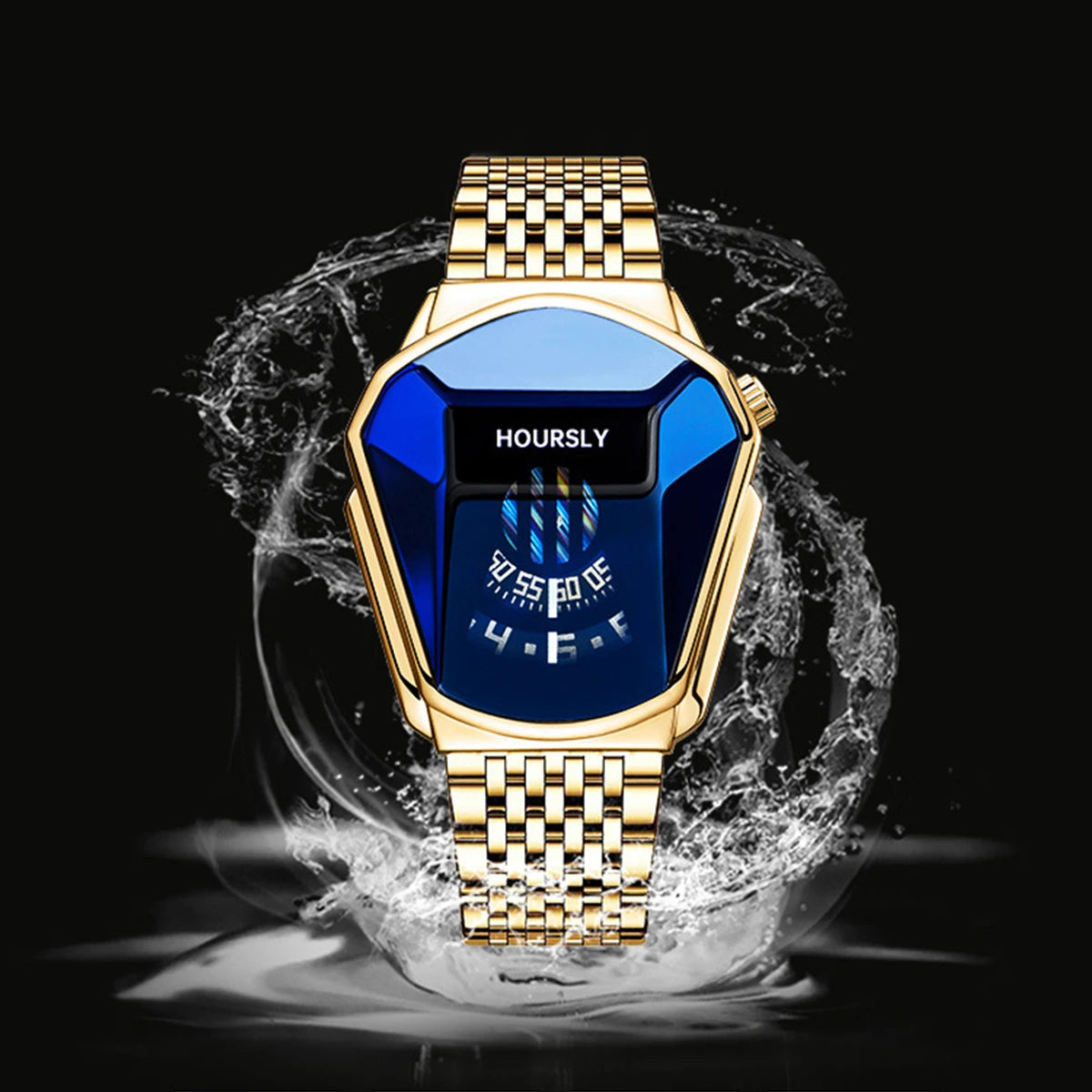 Ravion Steel Quartz Watch – Vandafvisende herreur med rustfri stålkæde