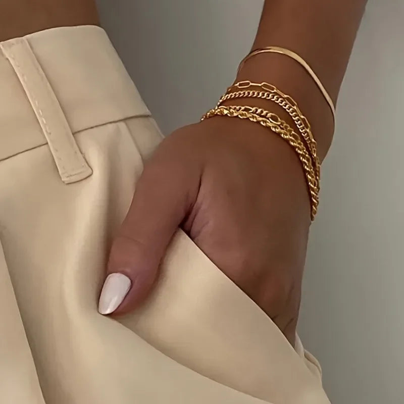 Lagdelte kædearmbånd – Vintage Glam