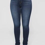 Højtaljede slim jeans