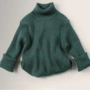 Dzianinowy sweter dziecięcy z golfem i długimi rękawami – Norellin