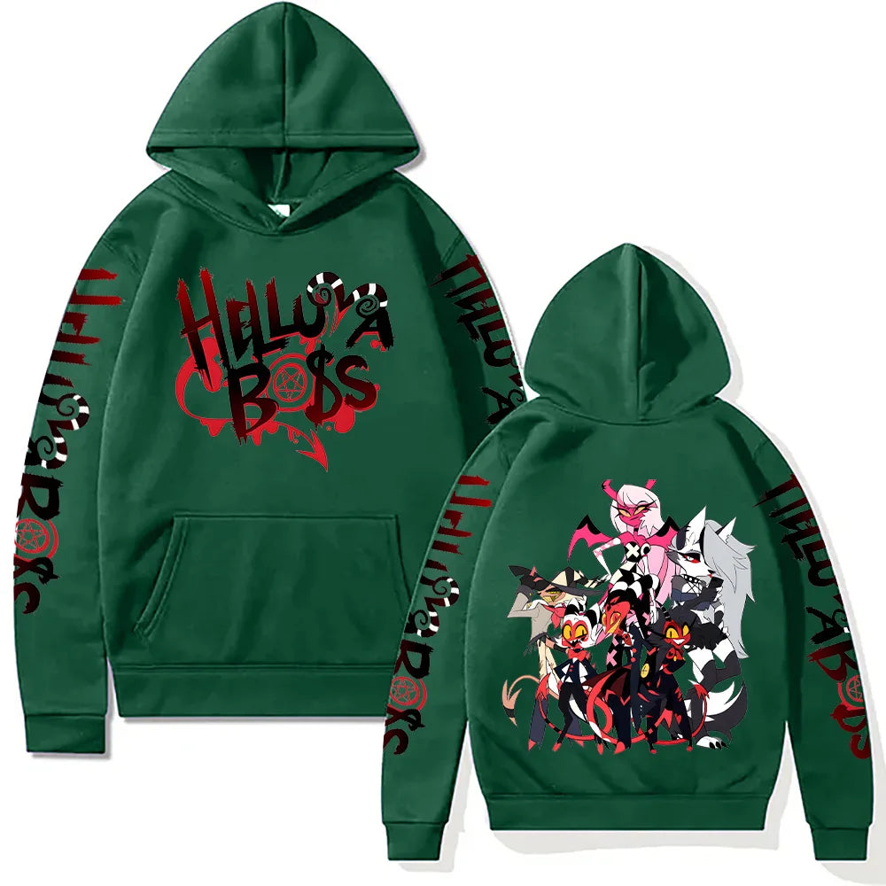 Sorina hættetrøje – unisex sweatshirt med grafisk motiv