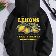 Lemon Hoodie med citronprint
