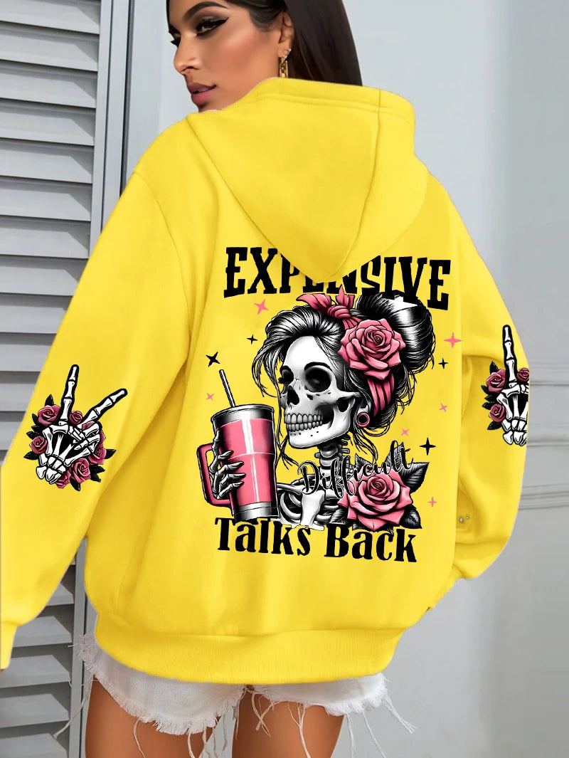 Expensive Talks hættetrøje – unisex sweatshirt med tryk