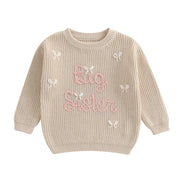 Bella Striktrøje med Broderi