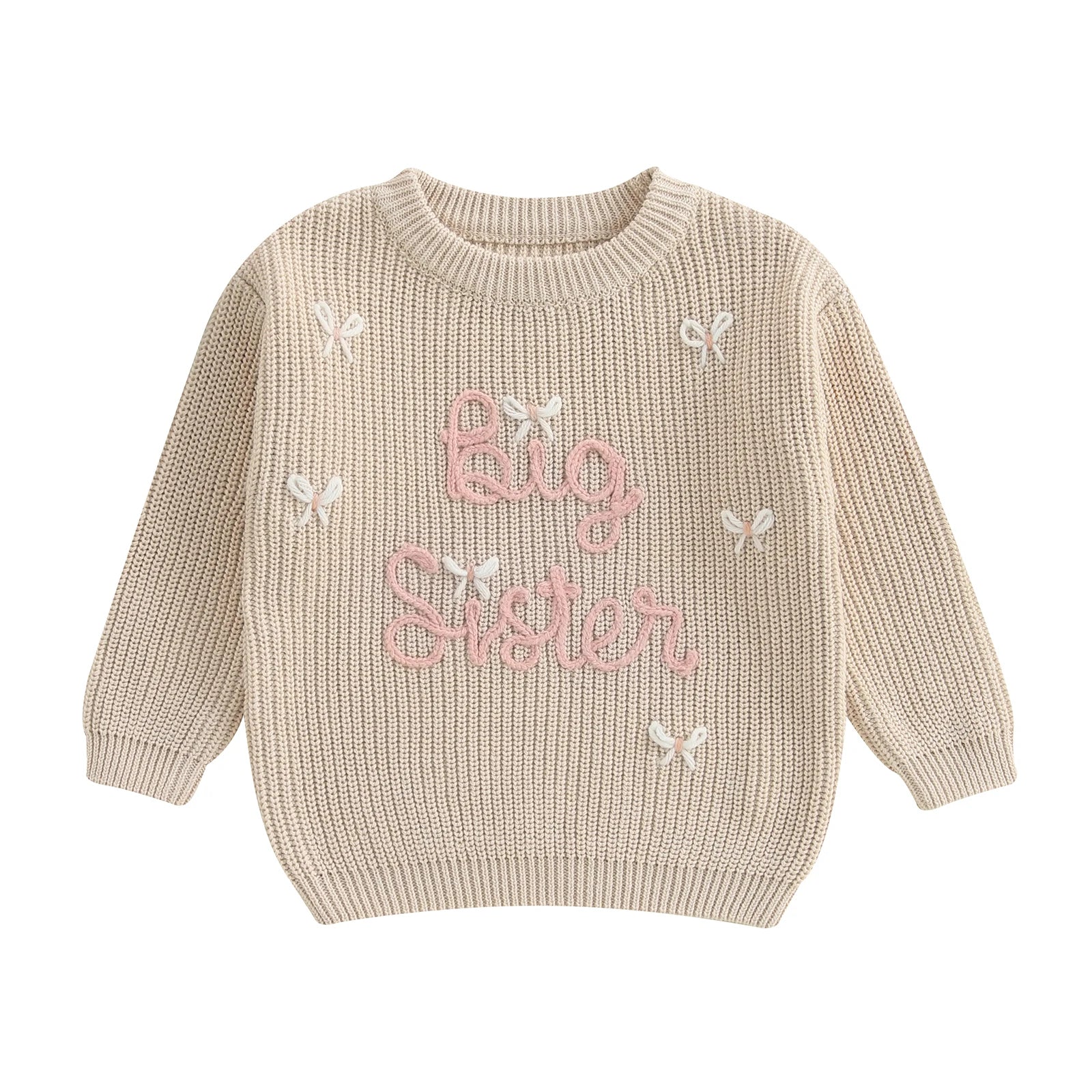 Bella Striktrøje med Broderi
