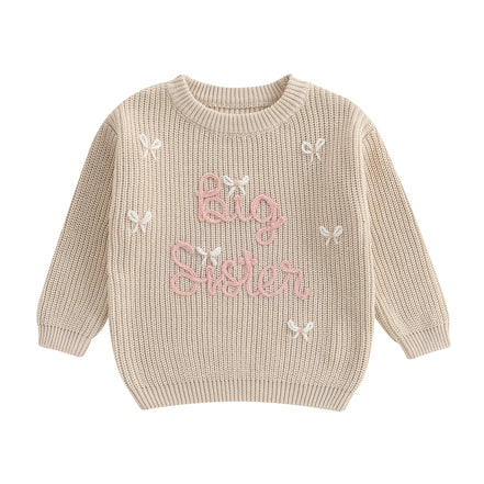 Bella Striktrøje med Broderi