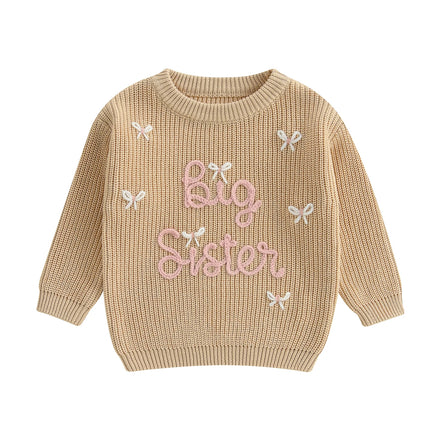 Bella Striktrøje med Broderi