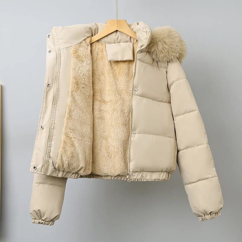 Amara Kort Vinterjakke med Hætte