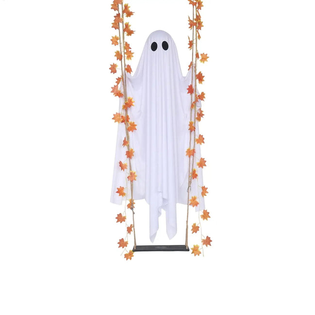 Wiszący duch Halloween na huśtawce ze światłami LED – Spookvyn