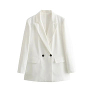 Catrina Dobbeltknappet Blazer – Klassisk Jakke med Lommer