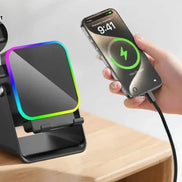 Bluetooth-højttaler med mobilholder og RGB-lys – Sonavue