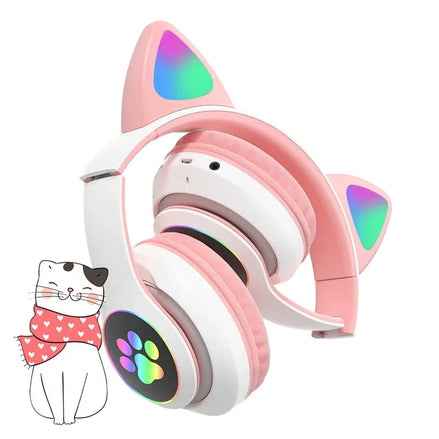 Felino hovedtelefoner til børn – foldbar Bluetooth-hovedtelefon med LED-elementer