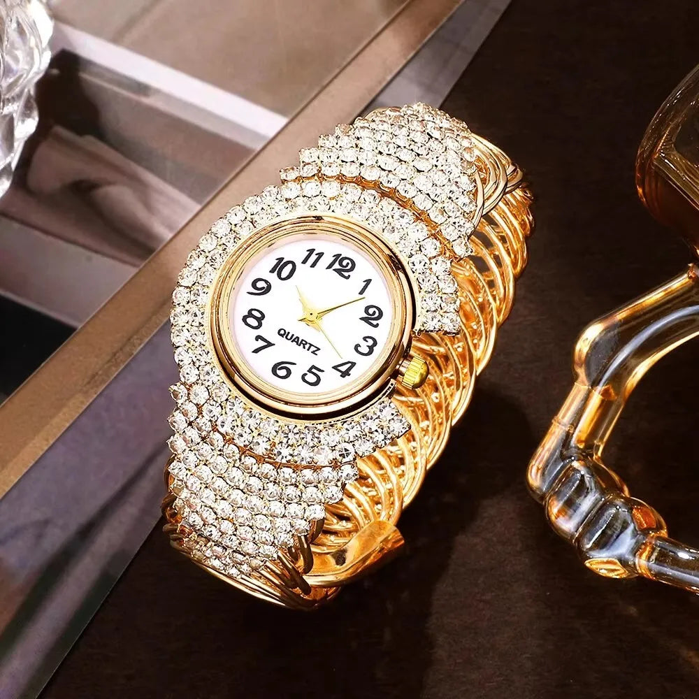Luksuriøst kvartsur til kvinder – tidløs elegance med diamanter