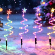 Solcelle juletræslys med spiraldesign og 8 lysindstillinger – Spiravelle