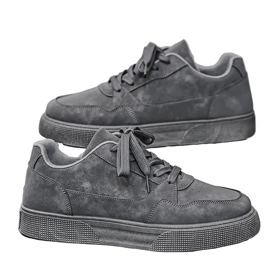 Herresko i Kunstlæder med Print