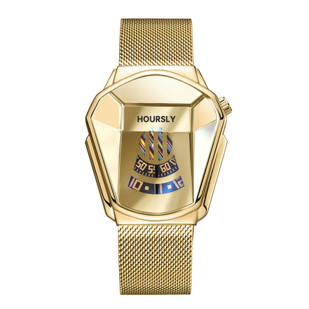 Ravion Steel Quartz Watch – Vandafvisende herreur med rustfri stålkæde