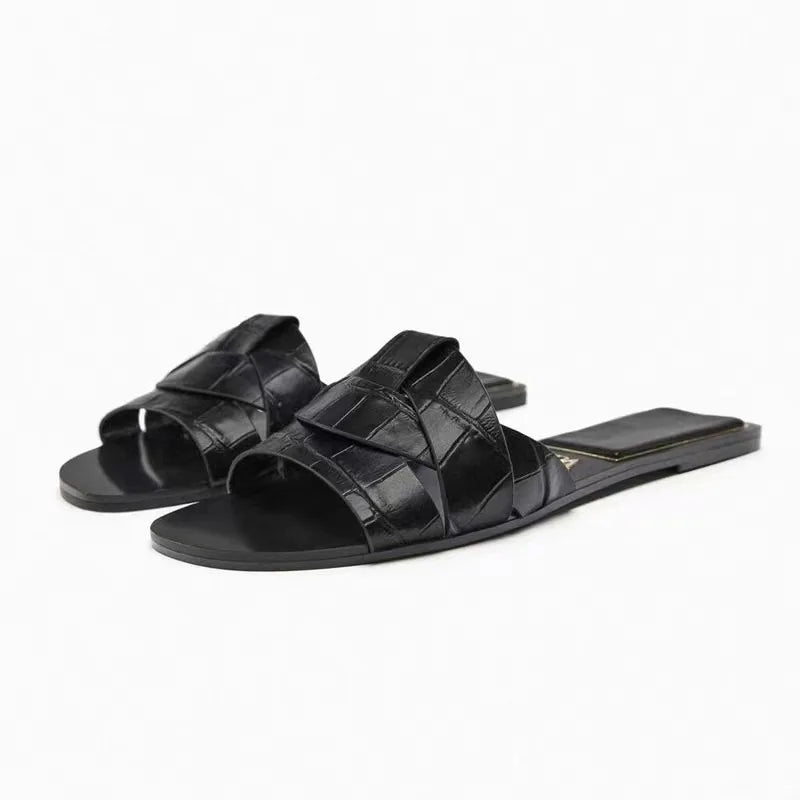 Lunessa dámské sandály – slip-on sandály s mašlí