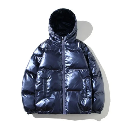Quiltet unisex jakke med høj krave og kort design – Elvara