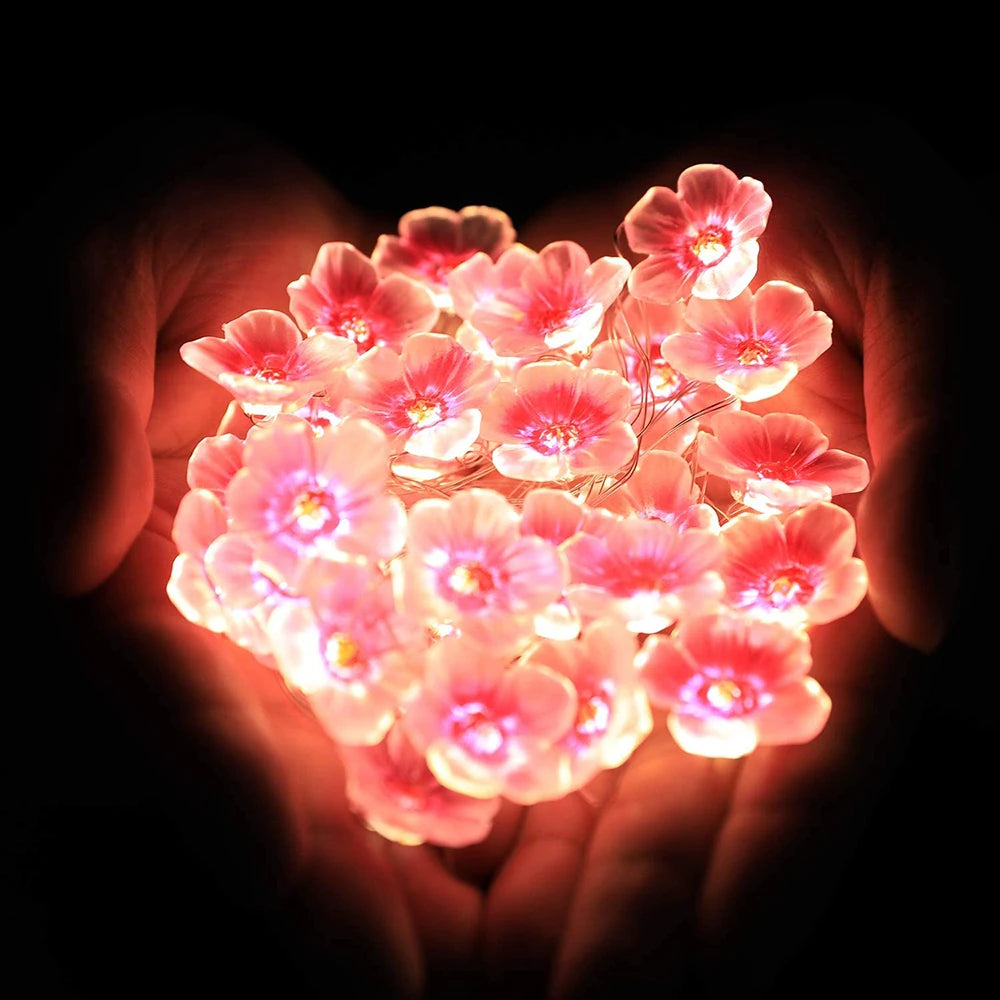 LED světelný řetěz s květinovým designem na baterie - Floravyn