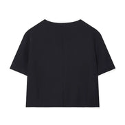 Cropped blazer med korte ærmer og lommer – Mirella