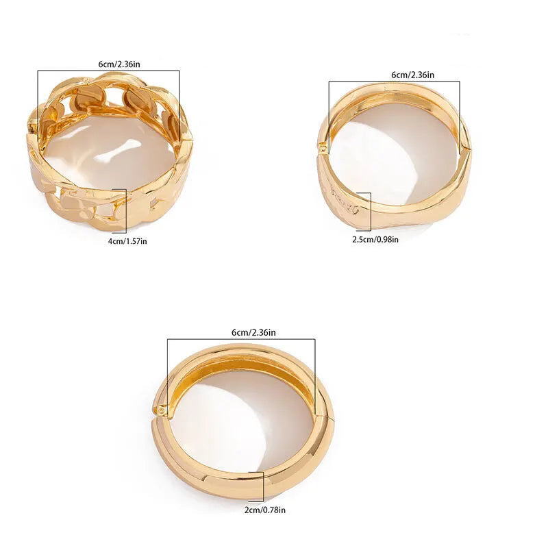 Solvia Cuff Armbånd – Justerbart geometrisk metalarmbånd