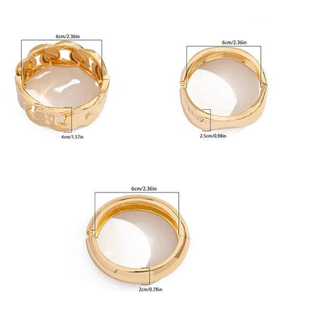 Solvia Cuff Armbånd – Justerbart geometrisk metalarmbånd