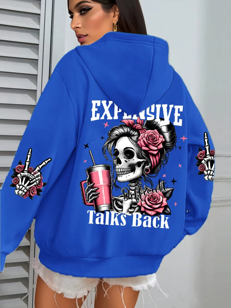 Expensive Talks hættetrøje – unisex sweatshirt med tryk