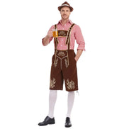Dvojdielny tirolský kostým pre mužov s košeľou a nohavicami na Oktoberfest – Tervano