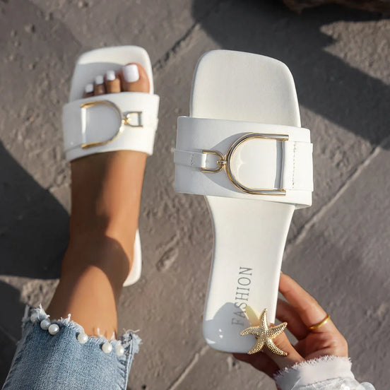 Női slip-on papucsok lapos talppal – Eloria