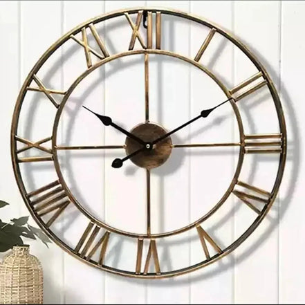Ravento metal vægur – rund 40 cm med romertal