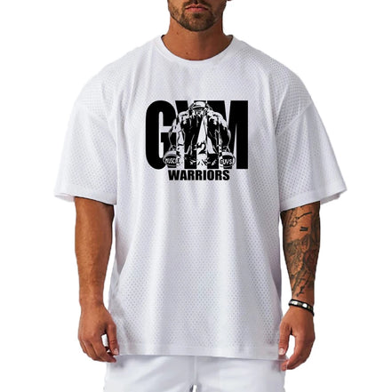 Draxen T-shirt herre kortærmet polyester rund hals løs pasform