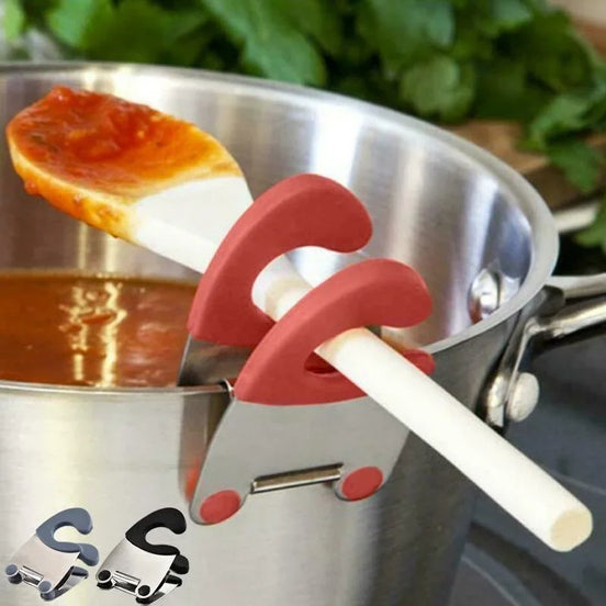 Rivano klip na hrniec z nehrdzavejúcej ocele so silikónovým úchopom