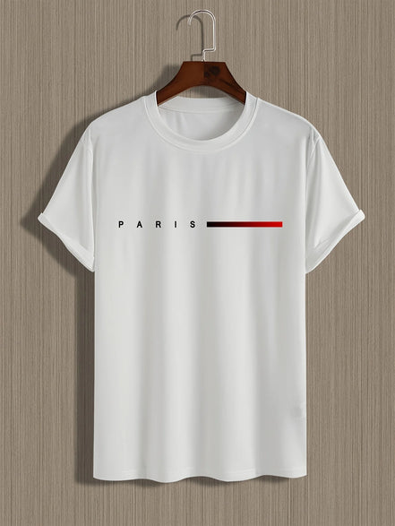 Lorvian T-shirt herre kortærmet bomuld rund hals print