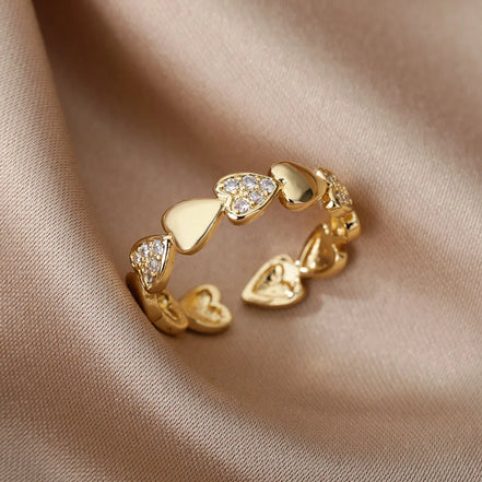 Serava ring – Justerbar rustfri stålrings med zirkon