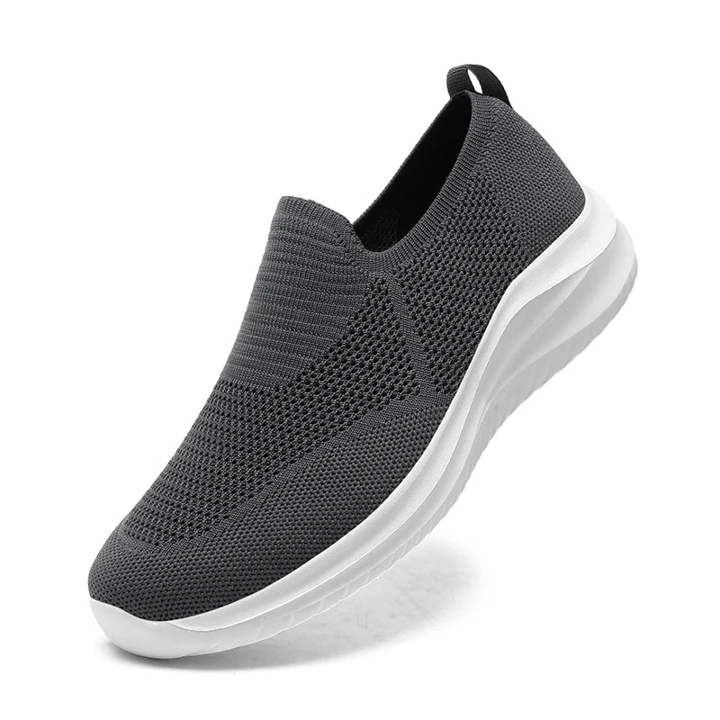 Sorvix Herre Slip-On Sneakers i Åndbart Tekstil