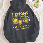 Lemon Hoodie med citronprint