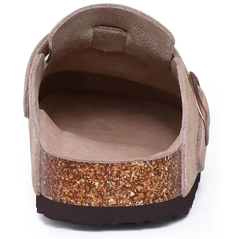 Corvelis Unisex Clogs i Ruskind med Korkfodseng