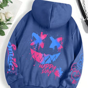 Smiley hættetrøje – unisex hoodie i afslappet pasform