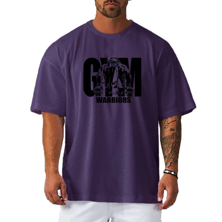Draxen T-shirt herre kortærmet polyester rund hals løs pasform