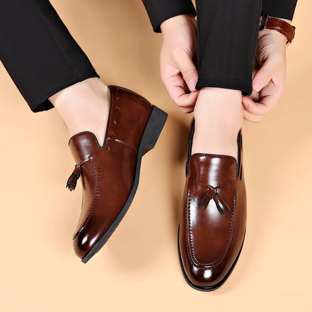 Valmoro Herresko med Rund Tå og Slip-On Design